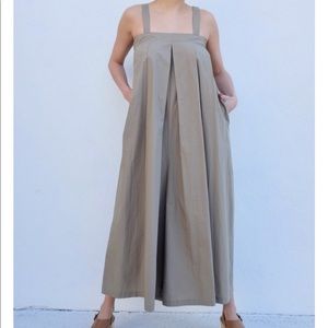 XS Black Crane Tan Jumpsuit